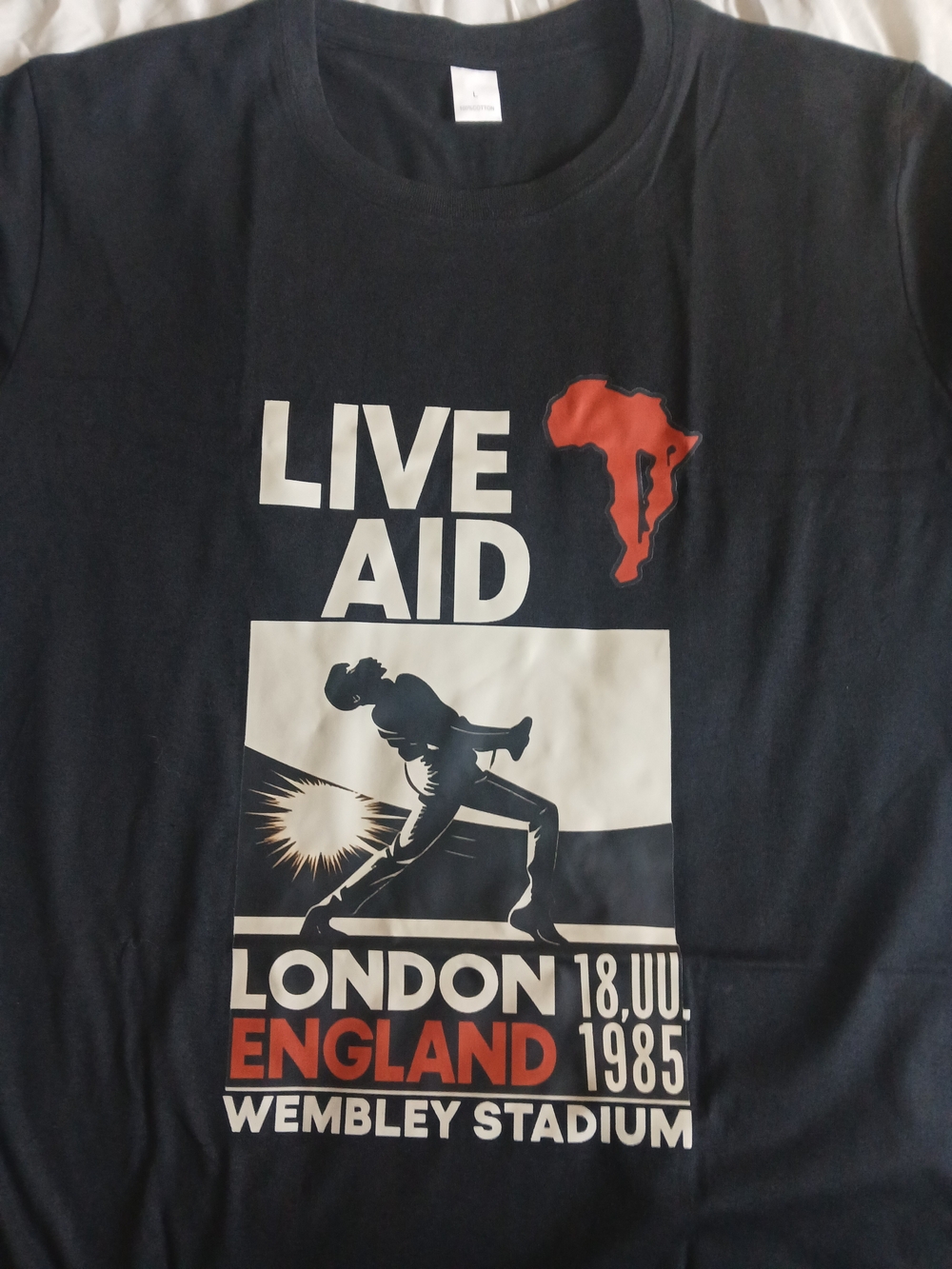 Live Aid London 1985  Black Graphic Tee